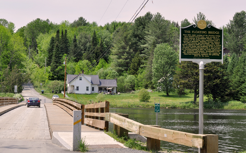 Vermont floating bridge
