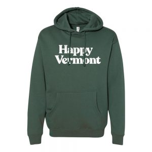 happy vermont hooded sweatshirt